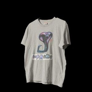 Supreme Light Gray Tee with Vibrant Snake Graphic Size M